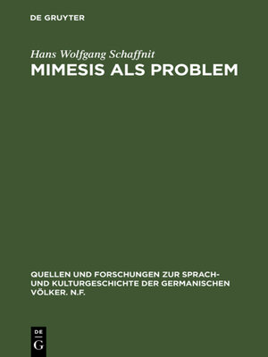 cover image of Mimesis als Problem